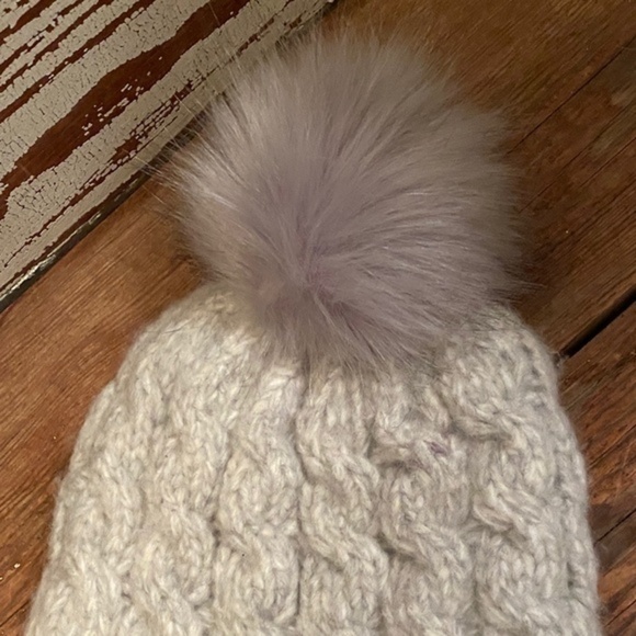 Anthropologie Chunky Knit Pom Beanie - Picture 2 of 4